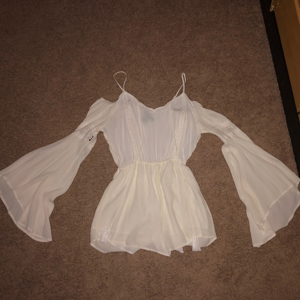 WHITE FOREVER 21 ROMPER